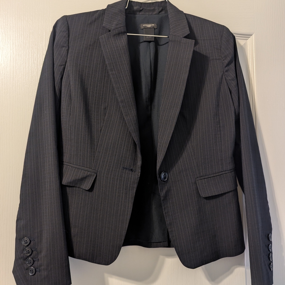 Black Pinstripe Blazer